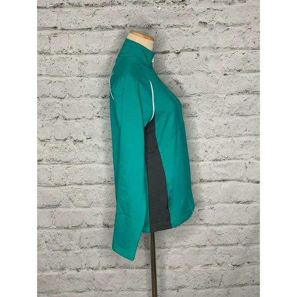 Reebok green Long Sleeves Full Zip Lightweight Mesh Lining Jacket S - Picture 8 of 12